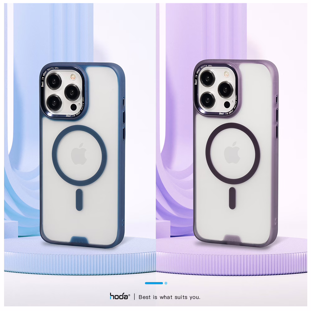 Hoda รุ่น Rough Case with MagSafe - เคส iPhone 15 Pro - สี Dark Blue