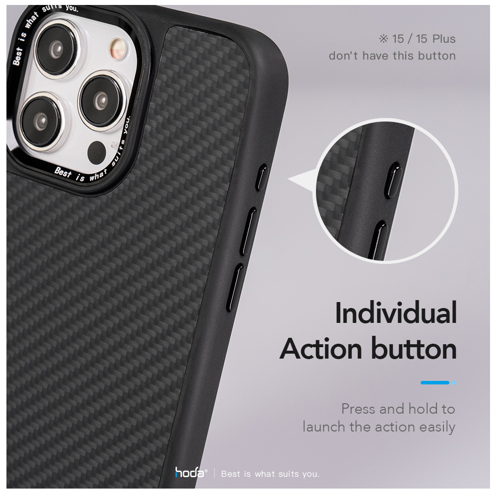 Hoda รุ่น Diverse Case with MagSafe - เคส iPhone 15 Pro - สี Kevlar