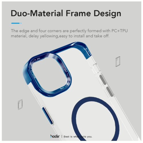 Hoda รุ่น Slim Defender with MagSafe - เคส iPhone 15 Pro - สี Clear Black - Image 4