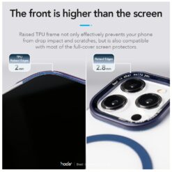 Hoda รุ่น Slim Defender with MagSafe - เคส iPhone 15 Pro - สี Clear Black