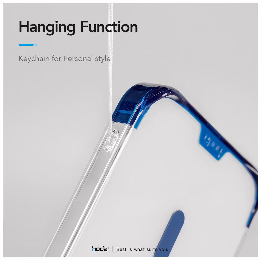 Hoda รุ่น Slim Defender with MagSafe - เคส iPhone 15 Pro Max - สี Clear