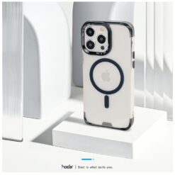 Hoda รุ่น Slim Defender with MagSafe - เคส iPhone 15 Pro - สี Clear Black