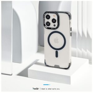 Hoda รุ่น Slim Defender with MagSafe - เคส iPhone 15 Pro - สี Clear Black