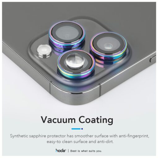 Hoda รุ่น Sapphire Lens Protector ขอบ Titanium - กระจกเลนส์กล้อง iPhone 15 Pro / 15 Pro Max - Image 5