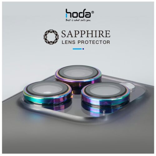 Hoda รุ่น Sapphire Lens Protector ขอบ Titanium - กระจกเลนส์กล้อง iPhone 15 Pro / 15 Pro Max - Image 2