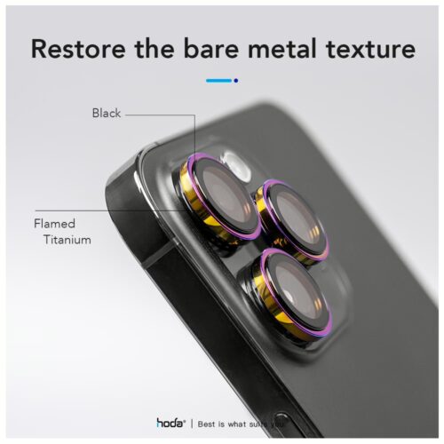 Hoda รุ่น Sapphire Lens Protector ขอบ Titanium - กระจกเลนส์กล้อง iPhone 15 Pro / 15 Pro Max - Image 3