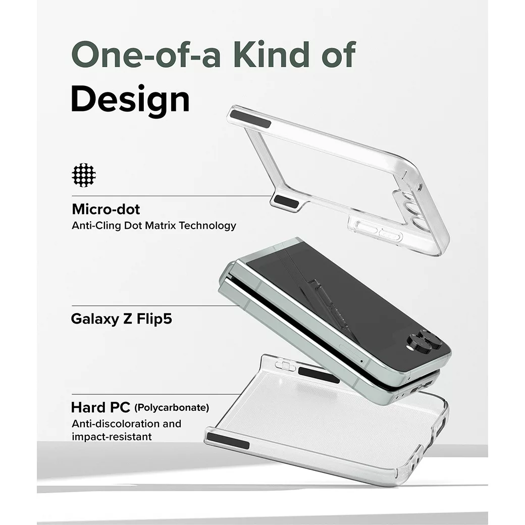 Ringke รุ่น Slim - เคส Galaxy Z Flip 5- สี Matte Clear