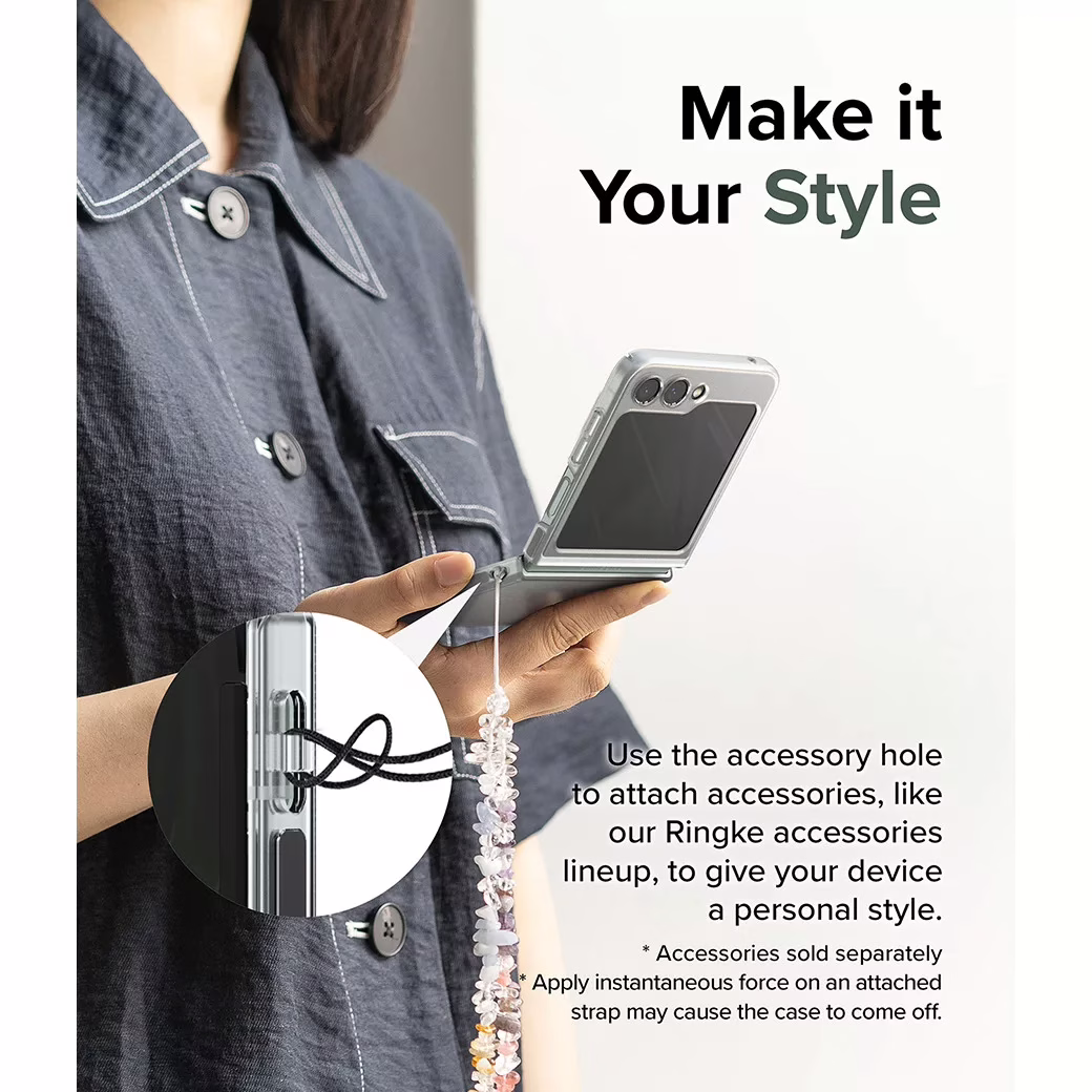 Ringke รุ่น Slim - เคส Galaxy Z Flip 5- สี Matte Clear