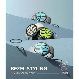 Ringke รุ่น Bezel Styling - ขอบหน้าปัด Galaxy Watch 6 (40mm) - Stainless Steel - สีดำ