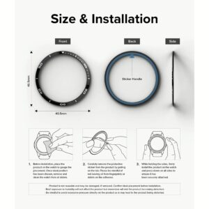 Ringke รุ่น Bezel Styling - ขอบหน้าปัด Galaxy Watch 6 (40mm) - Stainless Steel - สีดำ