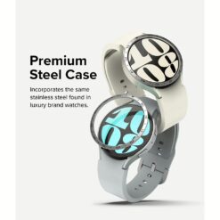 Ringke รุ่น Bezel Styling - ขอบหน้าปัด Galaxy Watch 6 (44mm) - Stainless Steel - สีเงิน