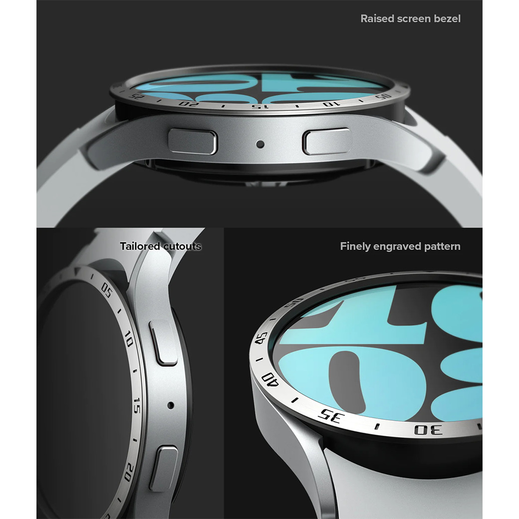 Ringke รุ่น Bezel Styling - ขอบหน้าปัด Galaxy Watch 6 (44mm) - Stainless Steel - สีเงิน