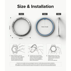 Ringke รุ่น Bezel Styling - ขอบหน้าปัด Galaxy Watch 6 (44mm) - Stainless Steel - สีเงิน