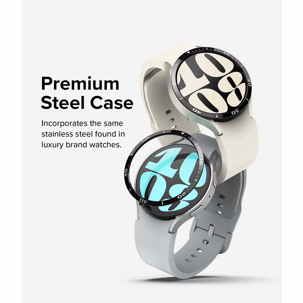 Ringke รุ่น Bezel Styling - ขอบหน้าปัด Galaxy Watch 6 (44mm) - Stainless Steel - สีดำ