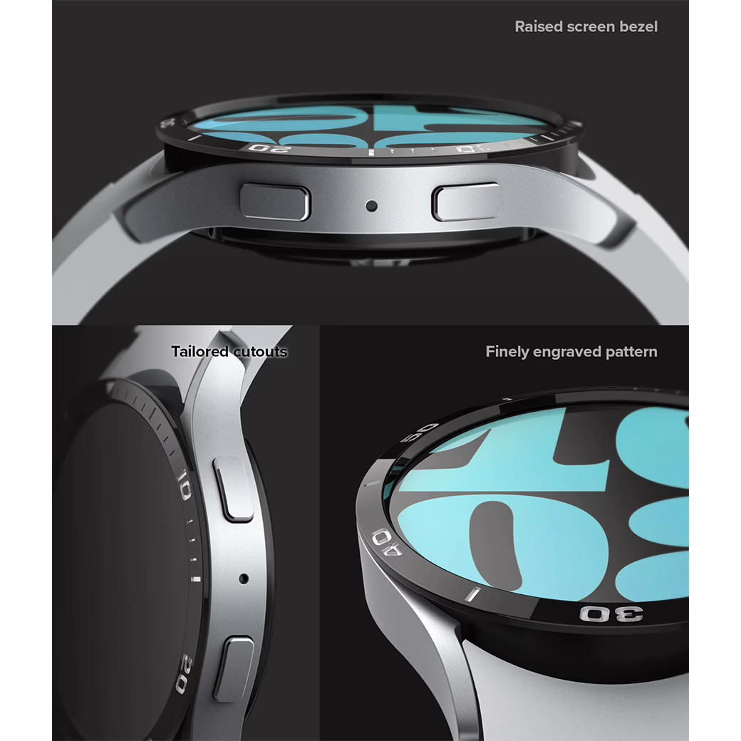 Ringke รุ่น Bezel Styling - ขอบหน้าปัด Galaxy Watch 6 (44mm) - Stainless Steel - สีดำ