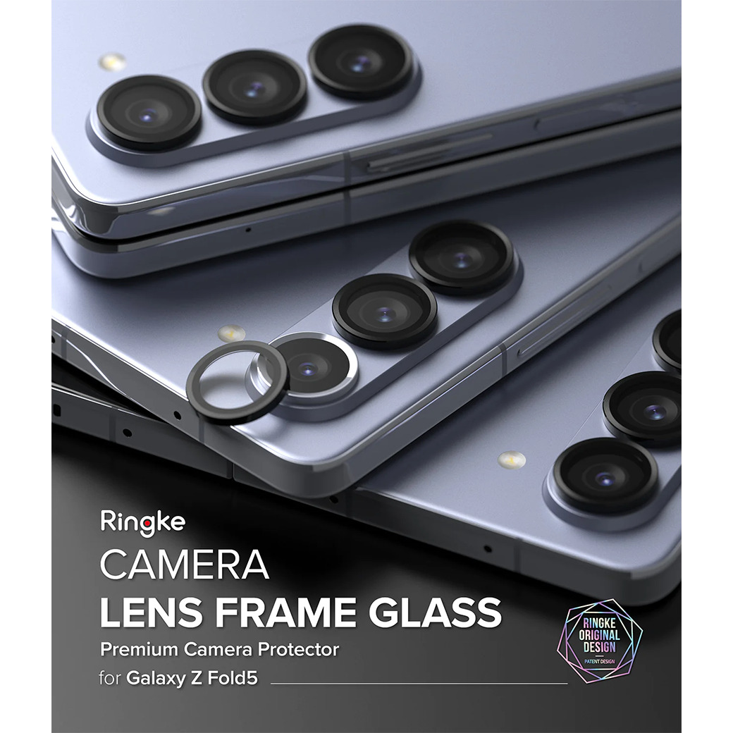 Ringke รุ่น Camera Lens Frame Glass - กระจกเลนส์กล้อง Galaxy Z Fold 5 - สี Black