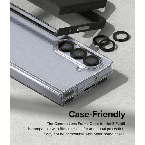 Ringke รุ่น Camera Lens Frame Glass - กระจกเลนส์กล้อง Galaxy Z Fold 5 - สี Black - Image 9