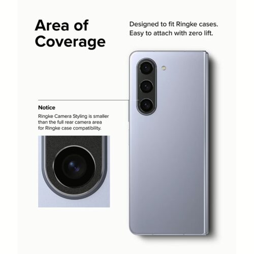 Ringke รุ่น Camera Styling - ขอบเลนส์กล้อง Galaxy Z Fold 5 - สี Black - Image 8