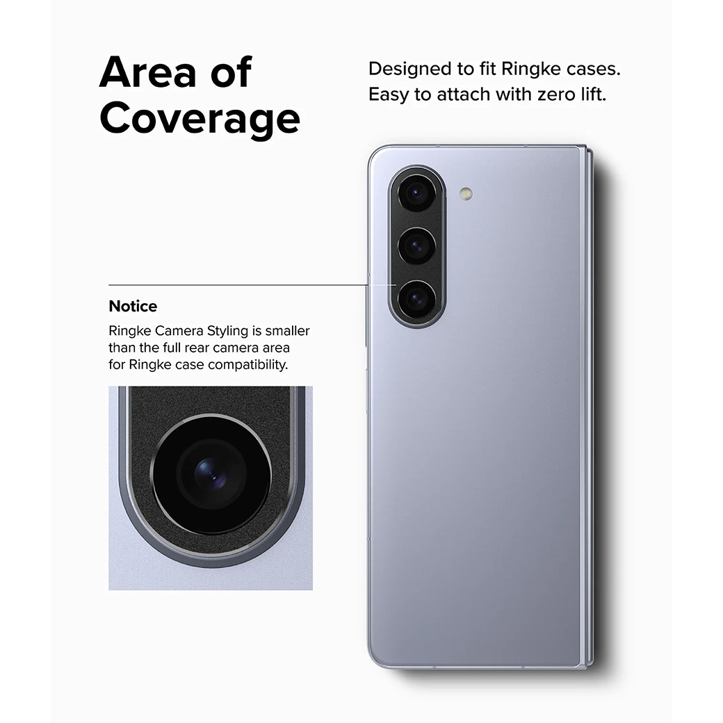 Ringke รุ่น Camera Styling - ขอบเลนส์กล้อง Galaxy Z Fold 5 - สี Black