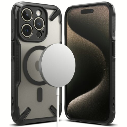 Ringke รุ่น Fusion X Magnetic - เคส iPhone 15 Pro Max - สี Matte Black - Image 2
