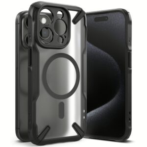 Ringke รุ่น Fusion X Magnetic - เคส iPhone 15 Pro Max - สี Matte Black