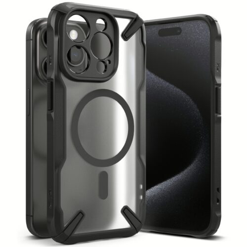 Ringke รุ่น Fusion X Magnetic - เคส iPhone 15 Pro Max - สี Matte Black - Image 4