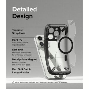 Ringke รุ่น Fusion X Magnetic - เคส iPhone 15 Pro Max - สี Matte Black