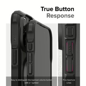 Ringke รุ่น Fusion X Magnetic - เคส iPhone 15 Pro Max - สี Matte Black