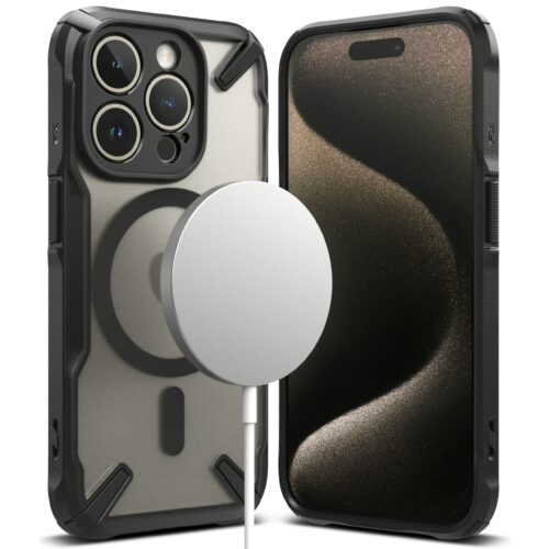 Ringke รุ่น Fusion X Magnetic - เคส iPhone 15 Pro - สี Matte Black - Image 5