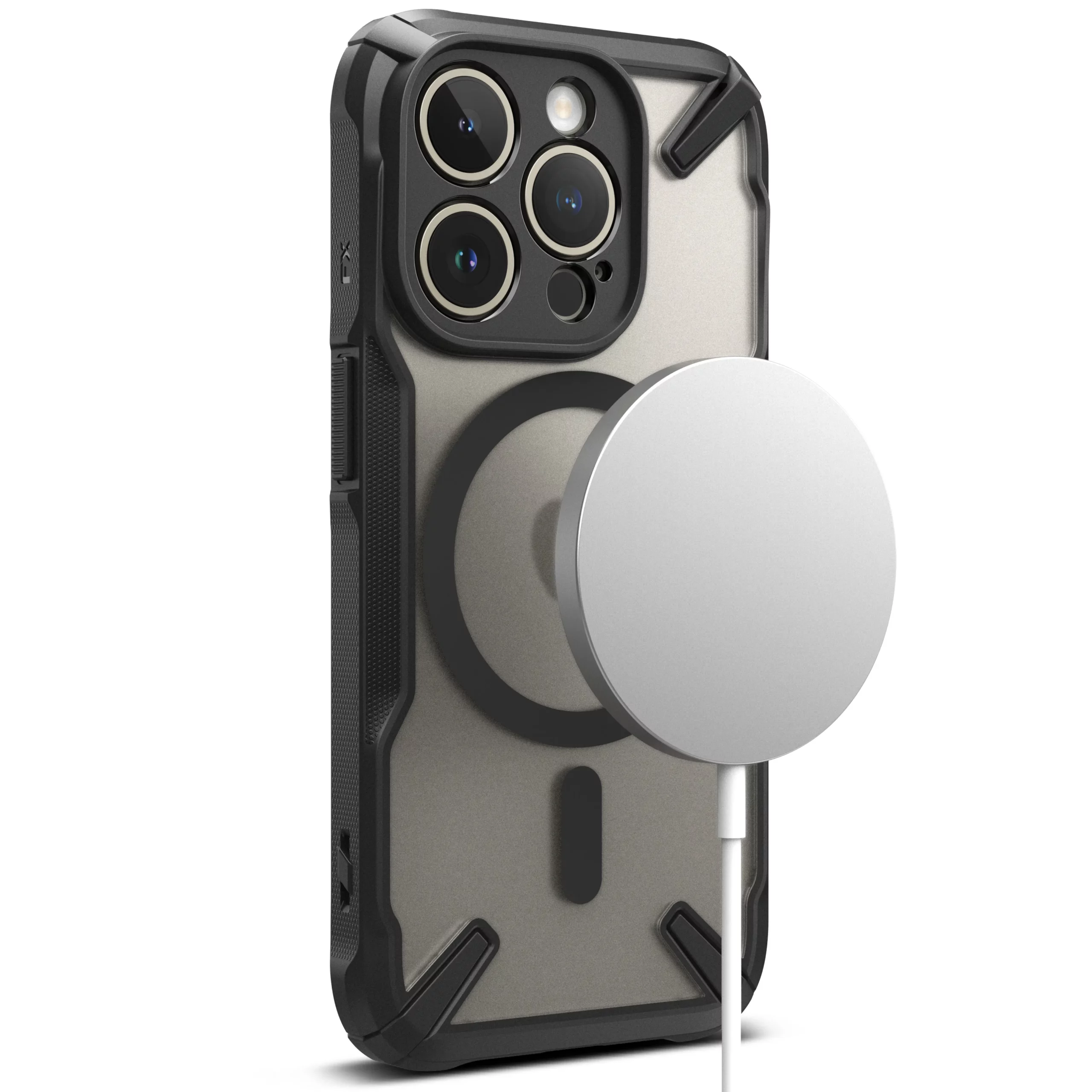 Ringke รุ่น Fusion X Magnetic - เคส iPhone 15 Pro - สี Matte Black