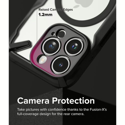 Ringke รุ่น Fusion X Magnetic - เคส iPhone 15 Pro - สี Matte Black - Image 7