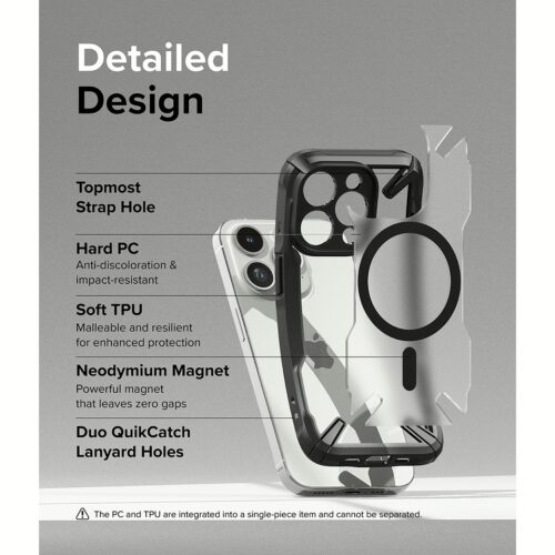 Ringke รุ่น Fusion X Magnetic - เคส iPhone 15 Pro - สี Matte Black - Image 15