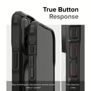 Ringke รุ่น Fusion X Magnetic - เคส iPhone 15 Pro - สี Matte Black