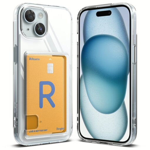 Ringke รุ่น Fusion Card - เคส iPhone 15 - สี Clear - Image 3