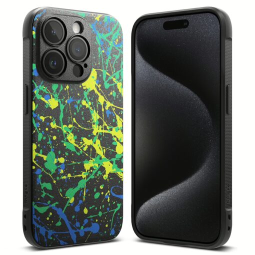 Ringke รุ่น Onyx Design - เคส iPhone 15 Pro Max - ลาย Action Painting - Image 3
