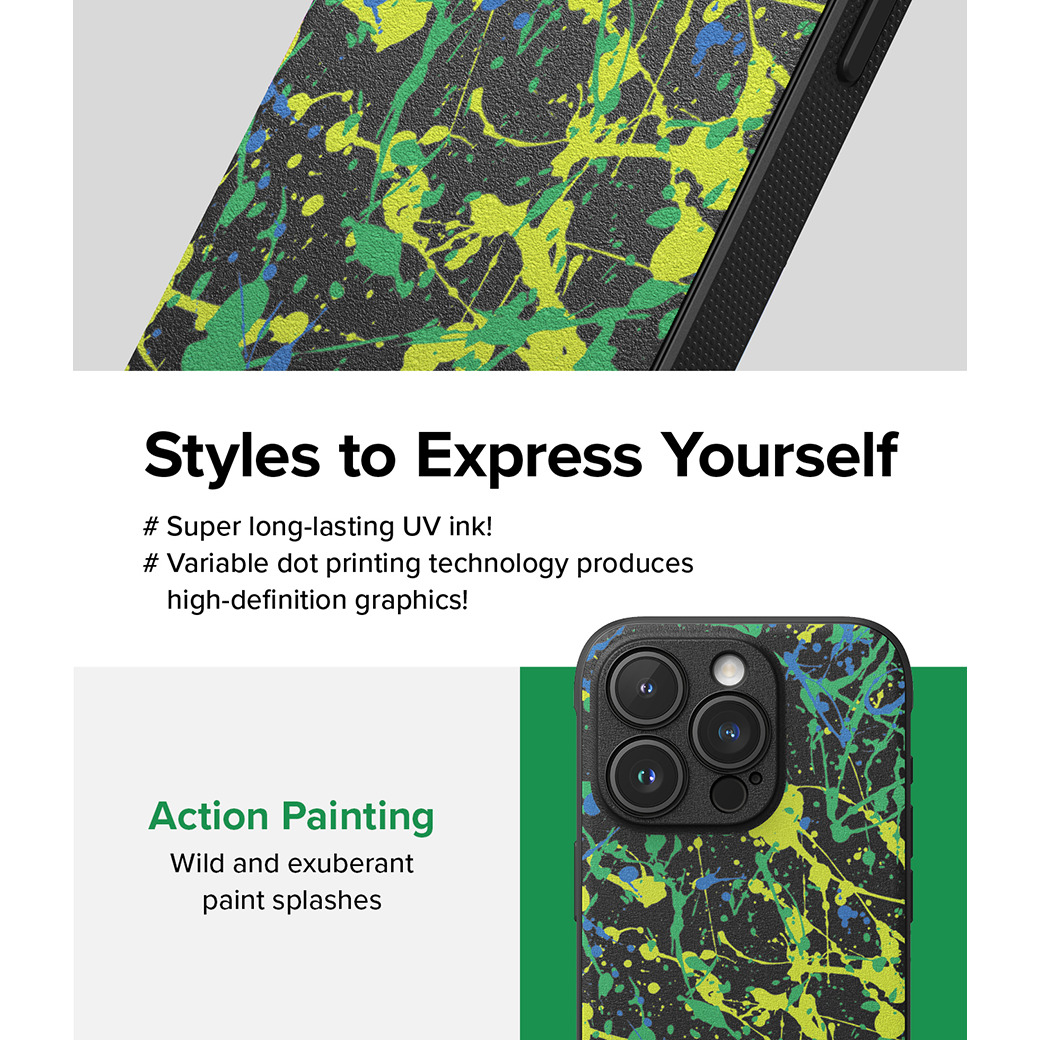 Ringke รุ่น Onyx Design - เคส iPhone 15 Pro Max - ลาย Action Painting