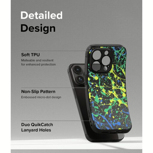Ringke รุ่น Onyx Design - เคส iPhone 15 Pro Max - ลาย Action Painting - Image 10