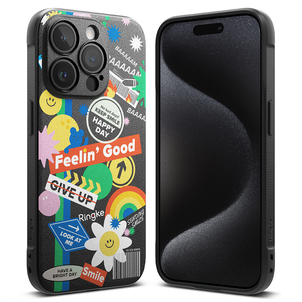 Ringke รุ่น Onyx Design - เคส iPhone 15 Pro Max - ลาย Sticker