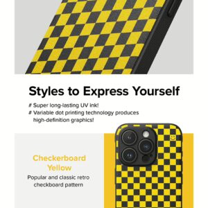 Ringke รุ่น Onyx Design - เคส iPhone 15 Pro Max - ลาย Checkerboard Yellow