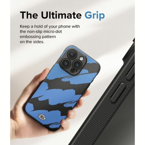 Ringke รุ่น Onyx Design - เคส iPhone 15 Pro Max - ลาย Blue Brush - Image 6