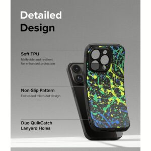 Ringke รุ่น Onyx Design - เคส iPhone 15 Pro - ลาย Action Painting