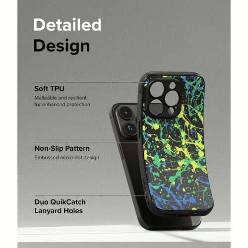 Ringke รุ่น Onyx Design - เคส iPhone 15 Pro - ลาย Action Painting - Image 11