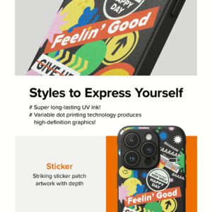 Ringke รุ่น Onyx Design - เคส iPhone 15 Pro - ลาย Sticker