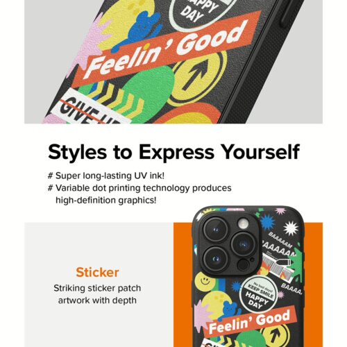 Ringke รุ่น Onyx Design - เคส iPhone 15 Pro - ลาย Sticker - Image 4