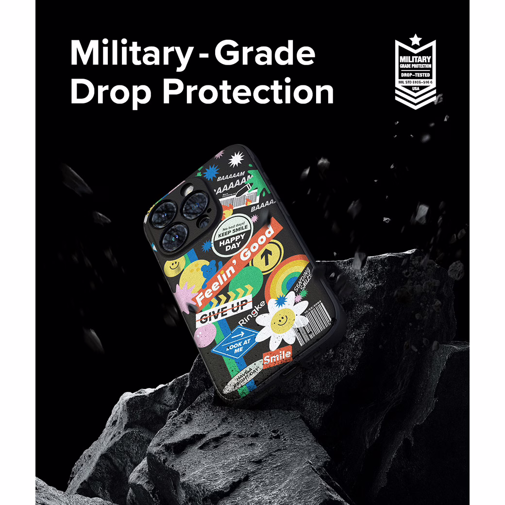 Ringke รุ่น Onyx Design - เคส iPhone 15 Pro - ลาย Sticker