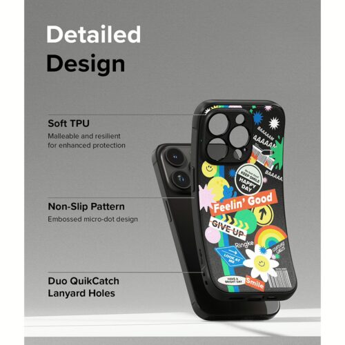 Ringke รุ่น Onyx Design - เคส iPhone 15 Pro - ลาย Sticker - Image 11