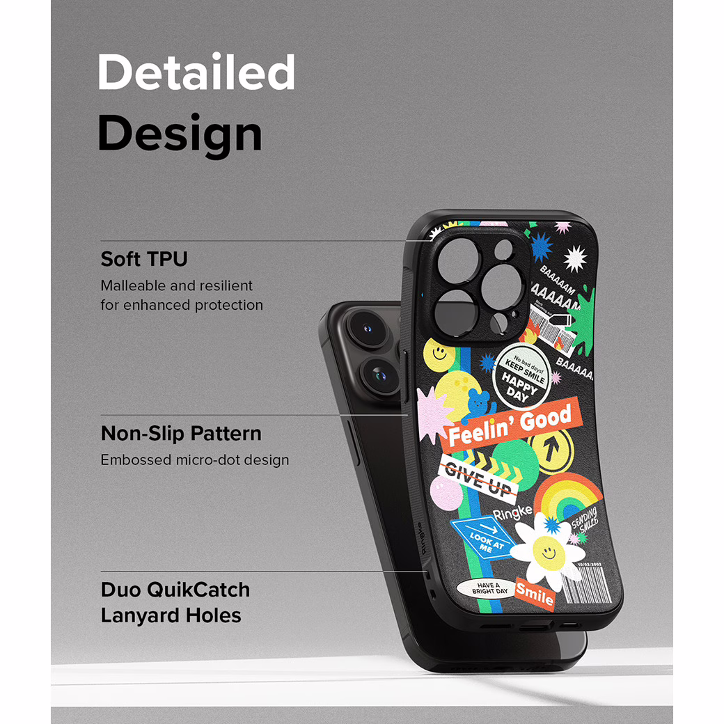 Ringke รุ่น Onyx Design - เคส iPhone 15 Pro - ลาย Sticker