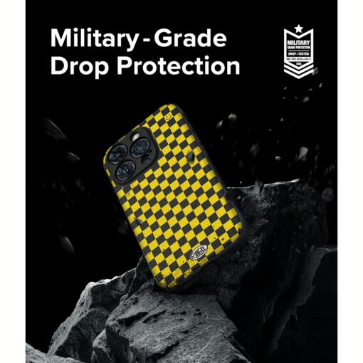 Ringke รุ่น Onyx Design - เคส iPhone 15 Pro - ลาย Checkerboard Yellow - Image 8