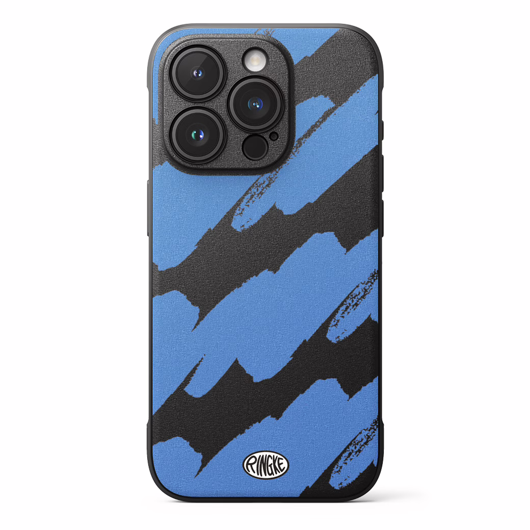 Ringke รุ่น Onyx Design - เคส iPhone 15 Pro - ลาย Blue Brush
