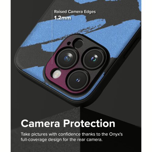 Ringke รุ่น Onyx Design - เคส iPhone 15 Pro - ลาย Blue Brush - Image 7